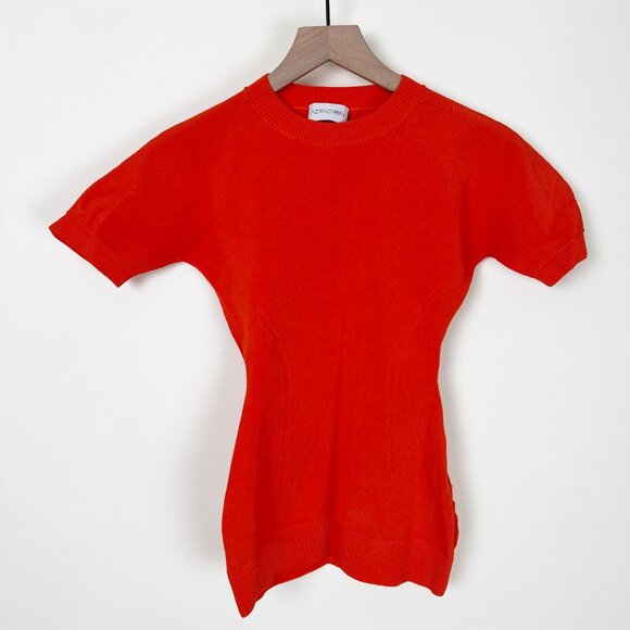 AZ FACTORY MyBody Stretch Knit Top Short Sleeve Athleisure Athletic Fitted Shirt - Picture 4 of 13